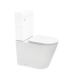 Brevis cuvette WC à poser sans bride en céramique (réservoir non fourni), blanc (SATBRE34M)