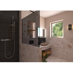 Infinitio mitigeur de douche monocommande mural, entraxe 150 mm, sans ensemble de douche, chrome (SATBSINF268)