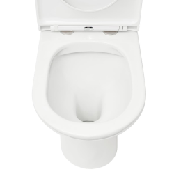 Brevis cuvette WC à poser adaptée PMR sans bride en céramique (réservoir non fourni), blanc (SATBRE033RREXVPB)