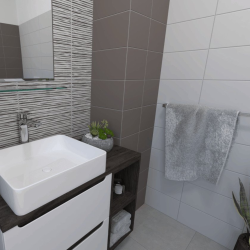 Multi porte-serviettes 1 barre, longueur de 60 cm, chrome (ELE23)(ELE23)