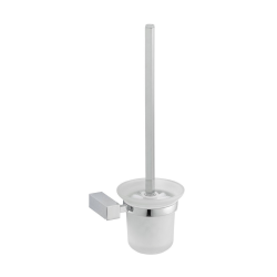 Siko Multi brosse WC en verre dépoli, chrome (ELE37)