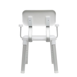 Siège de Douche Réglable SAT, élégance et sécurité au quotidien, Blanc Mat