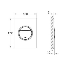 Nova Cosmopolitan S plaque de commande double touche, warm sunset (37601DA0)