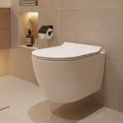 Dofix pack WC bâti-support + WC suspendu sans bride Ceramia PixL avec abattant SoftClose + plaque chrome (GEBCEPXWT010-FR)