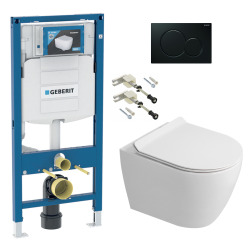 Duofix pack WC bâti-support + WC suspendu sans bride Ceramia PixL avec abattant SoftClose + plaque (GECEPXWT02-FR)