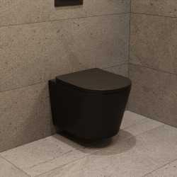 Pack WC bâti-support autoportant + WC suspendu sans bride Ceramia avec abattant SoftClose + plaque (STCE14BMT03-U)