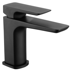 Brevis mitigeur de lavabo en laiton à levier, sans vidage, noir mat (SATBSBRE271C)