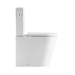  Brevis WC à poser complet sans bride en céramique avec abattant SoftClose, rinçage Vortex, blanc (SATBRE031RTORVP)