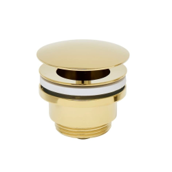 Bonde à écoulement libre pour lavabos, sans trop-plein, or (PZATKAGOLD)