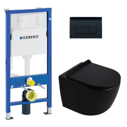 Duofix pack WC bâti-support 112 cm + WC suspendu sans bride Ceramia PixL avec abattant SoftClose + plaque (GEBCEPXBMT03-FR)