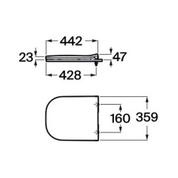Optica abattant WC avec frein de chute SoftClose en duroplast, blanc(A801F72002)