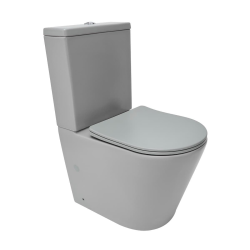 Infinitio WC à poser complet en céramique avec abattant SoftClose, vert mat (SATINF031VPSNLGEM)