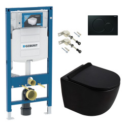 Duofix pack WC bâti-support 112 cm + WC suspendu sans bride Ceramia PixL avec abattant SoftClose + plaque (GEBCEPXBMT03-FR)