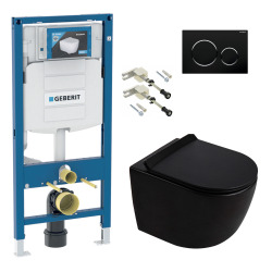 Duofix pack WC bâti-support 112 cm + WC suspendu sans bride Ceramia PixL avec abattant SoftClose + plaque (GEBCEPXBMT03-FR)