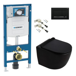 Duofix pack WC bâti-support 112 cm + WC suspendu sans bride Ceramia PixL avec abattant SoftClose + plaque (GEBCEPXBMT03-FR)