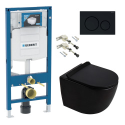 Duofix pack WC bâti-support 112 cm + WC suspendu sans bride Ceramia PixL avec abattant SoftClose + plaque (GEBCEPXBMT03-FR)