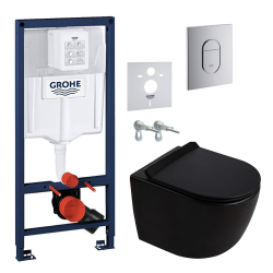 Duofix pack WC bâti-support 112 cm + WC suspendu sans bride Ceramia PixL avec abattant SoftClose + plaque (GEBCEPXBMT03-FR)