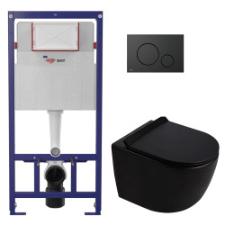 Duofix pack WC bâti-support 112 cm + WC suspendu sans bride Ceramia PixL avec abattant SoftClose + plaque (GEBCEPXBMT03-FR)