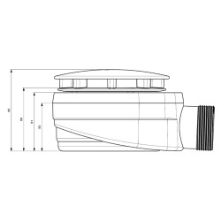 Optima siphon pour baignoire diamètre 90 mm, chrome (ESLIMCR90)