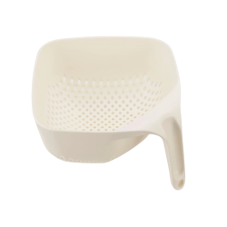 Passoire carrée avec poignée verticale, anti-basculement, blanc (40092)