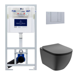 ViConnect Pro pack WC bâti-support + WC suspendu sans bride Ideal Standard avec abattant SoftClose + plaque (VBISTEBMA01-FR)