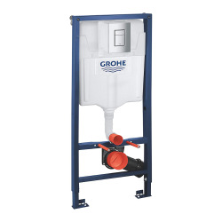 Rapid SL Pack WC bâti-support + WC suspendu sans bride avec abattant SoftClose Ceramia + plaque (GRRCE14WT01FR-FS)