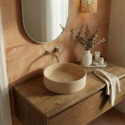 PixL 36 x 36 x 12 cm vasque à poser Infinitio, sans trop-plein, moka (CEPX3636MOM)