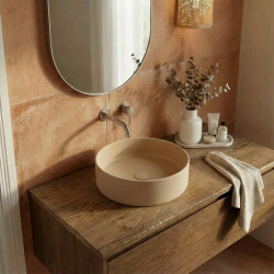 PixL 36 x 36 x 12 cm vasque à poser Infinitio, sans trop-plein, moka (CEPX3636MOM)