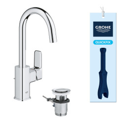 DIce mitigeur monocommande de lavabo 1/2" à levier tactile, taille L, chrome brillant (1018710000)