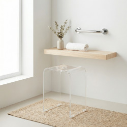 Siège de salle de bain PMR, Transparent (SATSTOLPLASTT)