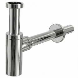 Alca Siphon de lavabo universel design 100% métal chromé (A400)