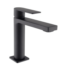 B-Way set mitigeur lavabo + mitigeur cuisine Ceramia Timeless acier inoxydable, douchette extractible, noir mat (SATTMLW271BM)