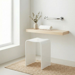 Siège de salle de bain PMR, Blanc (SATSTOLPLASTB)