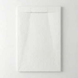 PixL 120x90 cm receveur de douche rectangulaire à poser BMC avec surface effet pierre, blanc (CERAPX12090W)