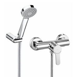 L20 mitigeur de douche mural 150 mm à levier avec ensemble de douche, chrome (A5A2009C02)