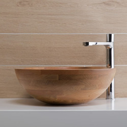 Mitigeur de lavabo haut Fusion avec levier de vidange en verre blanc (SATBSFU285BS)