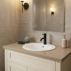 Vasque à encastrer Multi 55 x 47,5 cm en céramique, 1 trou robinet centré, blanc (1690NEW)