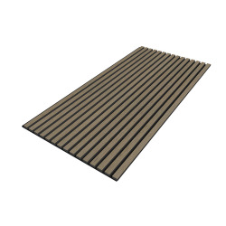 Panneau mural acoustique 60x120 cm en MDF sur feutre polyester, décor chêne noir, 0,72 m2 (SATAKUPANWAT612)