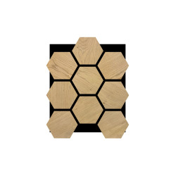 Panneau mural acoustique 60x120 cm en MDF sur feutre polyester, décor chêne clair, 0,72 m2 (SATAKUPANLOT612)