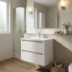 Meuble de salle de bain avec lavabo 80x60x45 cm blanc Stilla (STILLAD08057U3)
