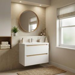 Meuble de salle de bain avec lavabo 80x60x45 cm blanc Stilla (STILLAD08057U3)