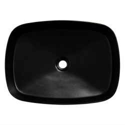 PixL 49,5 x 37 x 13,5 cm vasque à poser Infinitio, sans trop-plein, noir (CEPX4937BKM)