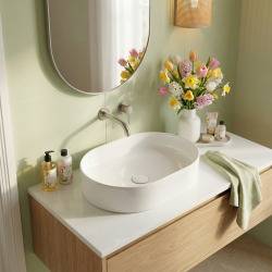 PixL 50 x 37 x 13,5 cm vasque à poser Infinitio, sans trop-plein, blanc (CEPX5037)