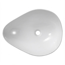 PixL 50,5 x 38 x 18 cm vasque à poser Infinitio, sans trop-plein, blanc (CEPX5038)