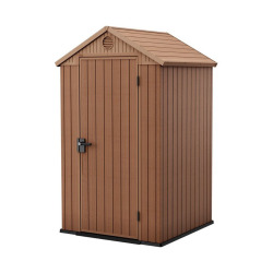 Darwin 123.8x117x205 cm abri de jardin en résine, marron (K257008K550KK)