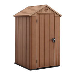 Darwin 123.8x117x205 cm abri de jardin en résine, marron (K257008K550KK)
