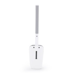 Brosse WC légère adhésive, murale ou à poser, sans perçage, plastique, blanc mat (SATDSTETKA3M)