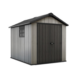 OAKLAND 759 abri de jardin 229x287x242 cm, grande capacité, résistant aux intempéries, gris anthracite (17201311)
