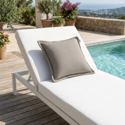 Coussin piscine flottant 65x65 cm gris – billes incluses (à remplir) – intérieur / extérieur (CF6565-1-SET)