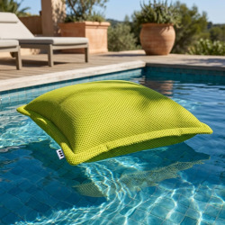 Coussin piscine flottant 45 × 45 × 25 cm intérieur / extérieur SANS billes de polystyrène – Vert (SCF4545-2)